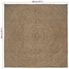 vidaXL Bereichsteppiche Quadratisch Grau 200 x 200 cm Jute