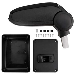 vidaXL Auto-Armlehne f&uuml;r SKODA OCTAVIA (ab 2014) Schwarz 17x40x(31&ndash;49) cm ABS