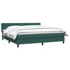 vidaXL Boxspringbett mit Matratze Dunkelgr&uuml;n 200x210 cm Samt