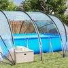vidaXL Poolzelt Kuppel Transparent 640 x 432 x 205 cm PVC