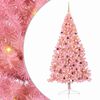 vidaXL K&uuml;nstlicher vorbeleuchteter Weihnachtsbaum Rosa 240 cm PVC