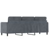 vidaXL 3-Sitzer-Sofa Dunkelgrau 180 cm Samt