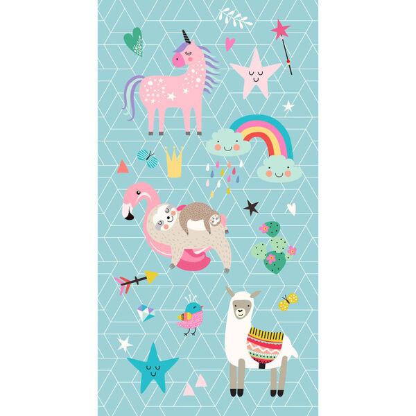 Good Morning Strandtuch MOODY 75&times;150 cm Aquablau