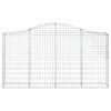 vidaXL Gabionen mit Hochbogen 13Stk. 200x30x100/120cm Verzinktes Eisen