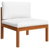 vidaXL 8-teiliges Garten-Lounge-Set mit Kissen Creme 63 x 63 cm