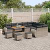 vidaXL Garten-Sofa-Set 13 pcs Grau Poly-Rattan