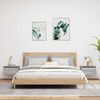 vidaXL Wand-Nachttische mit LED-Leuchten 2 Stk. Grau Sonoma
