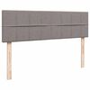 vidaXL Ottoman-Bett mit Matratze Taupe 140x200 cm Stoff