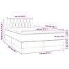 vidaXL Boxspringbett mit Matratze Schwarz 120x200 cm Stoff