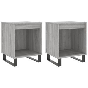 vidaXL Nachttische 2 Stk. Grau Sonoma 40x35x50 cm Holzwerkstoff