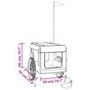 vidaXL Fahrradanh&auml;nger Hunde Gr&uuml;n und Schwarz Oxford-Gewebe & Eisen