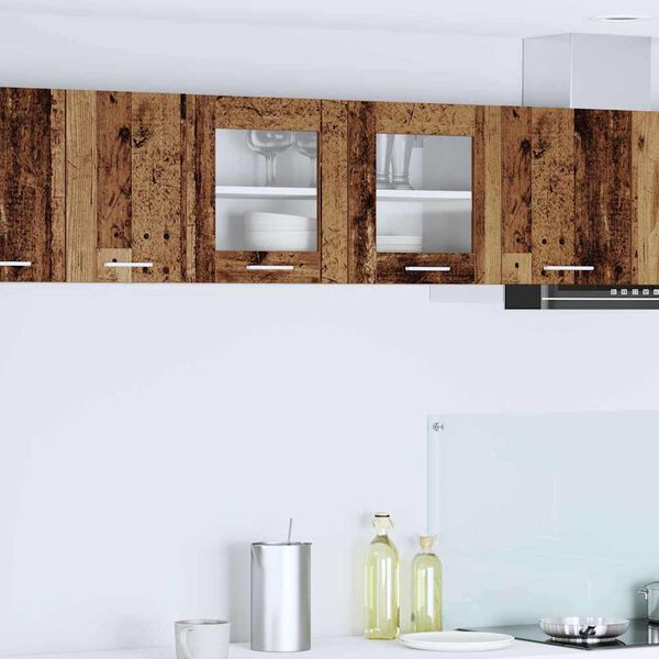 vidaXL H&auml;ngeschrank Altes Holz und Wei&szlig; 80 x 31 x 40 cm Holzwerkstoff