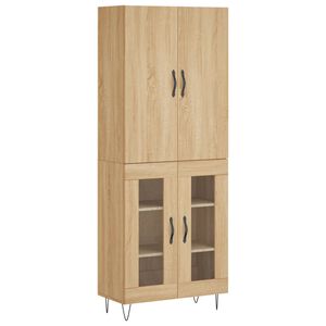 vidaXL Highboard Sonoma-Eiche 69,5x34x180 cm Holzwerkstoff