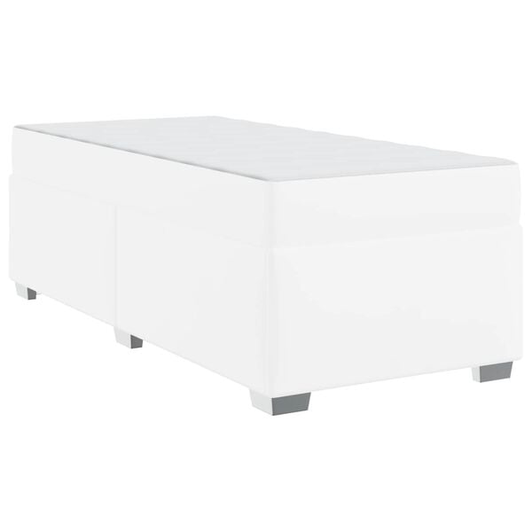 vidaXL Bettrahmen mit Matratze Wei&szlig; 100 x 200 cm Stoff