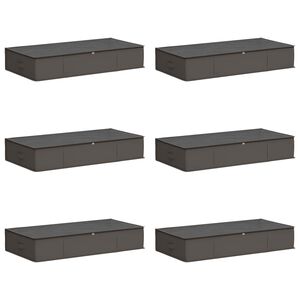 vidaXL Aufbewahrungsbox mit transparentem Sichtfenster oben 6 St&uuml;ck Grau