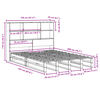 vidaXL Massivholzbett mit Regal ohne Matratze 150x200 cm Massivholz