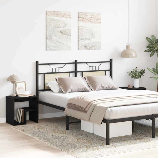 vidaXL Nachttisch 2 pcs Schwarz Eichen-Optik 40 x 30 x 40 cm