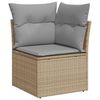 vidaXL Sofa Set mit Kissen 9 pcs Beige Poly Rattan