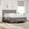 vidaXL Boxspringbett mit Matratze Taupe 180 x 200 cm Stoff