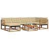vidaXL Outdoor-Sofagarnitur 19 pcs Natur und Beige Massivholz Akazie