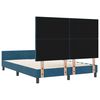 vidaXL Boxspringbett mit Kopfteil Dunkelblau 160 x 200 cm Samt