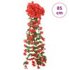vidaXL Blumengirlanden Blumen 3 Stk. Rot 85 cm
