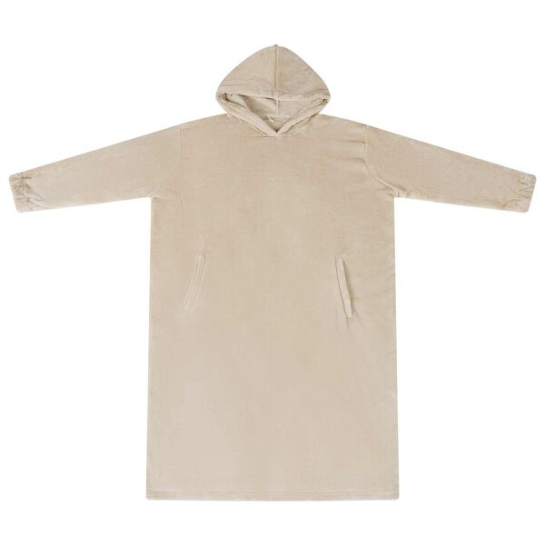 vidaXL Decken-Hoodie Beige M Flanell