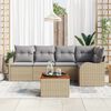 vidaXL Garten-Sofa-Set 6 pcs Beige und Hellgrau