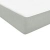 vidaXL Boxspringbett mit Matratze Hellgrau 100x210 cm Samt