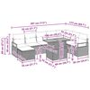 vidaXL Garten-Sofa-Set mit Speicher 9 pcs Grau Poly Rattan