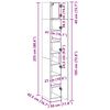 vidaXL Hochschrank Schmal Betongrau 30x42,5x225 cm Holzwerkstoff
