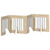 vidaXL Klappbares Hundetor mit St&auml;ndern 4 pcs Sonoma-Eiche 241 cm