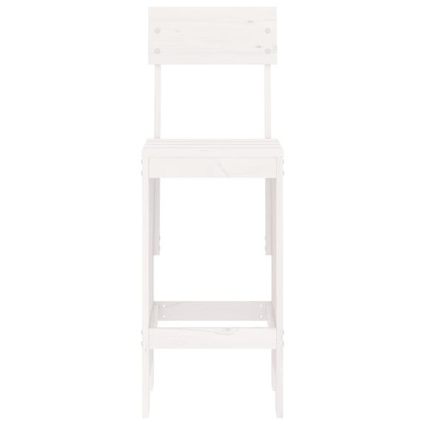 vidaXL Barhocker 2 Stk. Weiß 40x48,5x115,5 cm Massivholz Kiefer