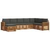 vidaXL Outdoor-Sofagarnitur 8 stk. Natur und Anthrazit