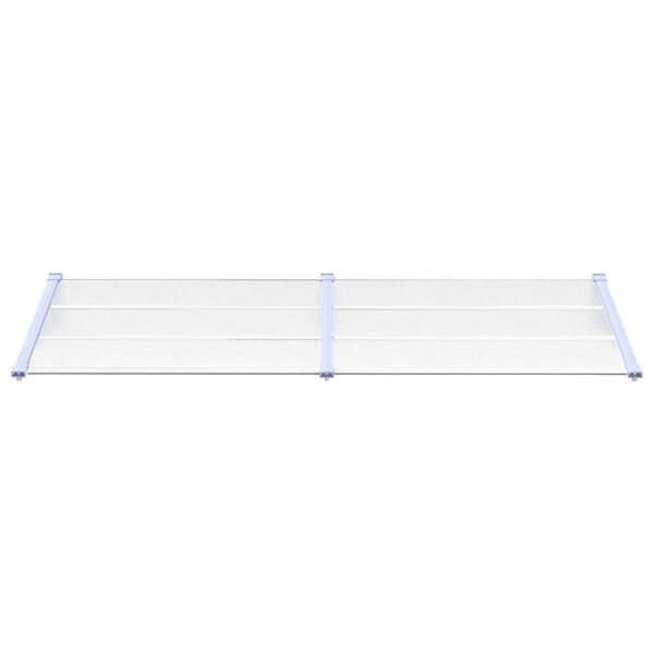 vidaXL T&uuml;rvordach Grau und Transparent 239x90 cm Polycarbonat