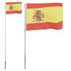 vidaXL Flagge Spaniens mit Mast 5,5 m Aluminium