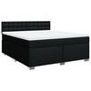 vidaXL Boxspringbett mit Matratze Schwarz 180x200 cm Stoff