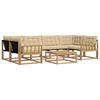 vidaXL Outdoor-Sofagarnitur 7 stk. Wei&szlig; und Beige