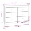 vidaXL Beistellschrank 100x40x72 cm Massivholz Kiefer