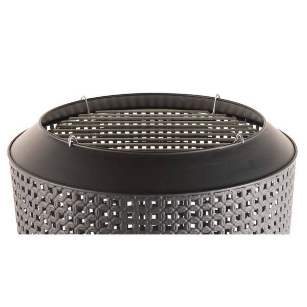 RedFire Feuerkorb mit Grill Midland Schwarz