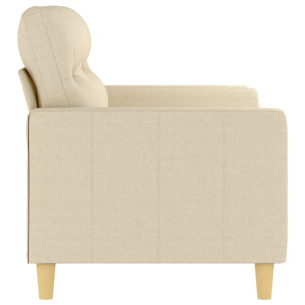 vidaXL 2-Sitzer-Sofa Creme 120 cm Stoff