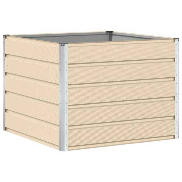 vidaXL Pflanzk&uuml;bel Elfenbein 100 x 100 x 75 cm Stahl