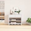 vidaXL Konsolentisch Drammen Weiß 89,5 x 37 x 73 cm Massivholz Kiefer