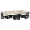 vidaXL Gartensofa-set 8 pcs Schwarz Poly-Rattan
