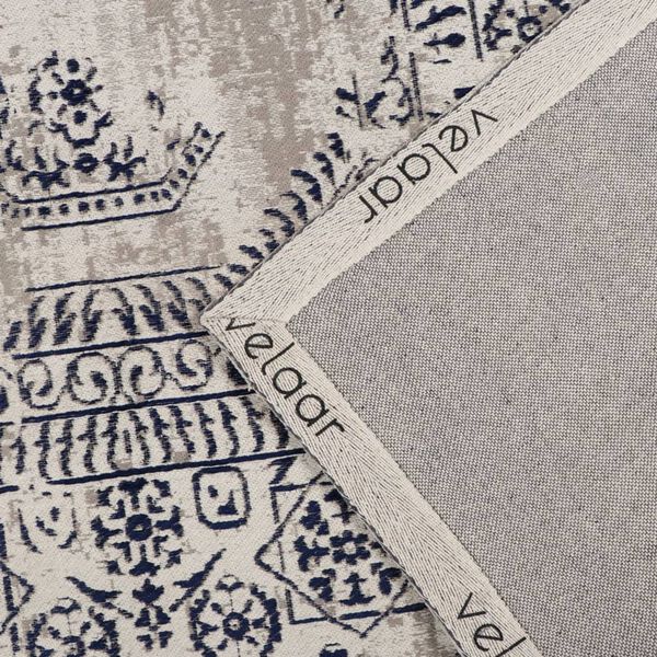 Dutch Lifestyle Teppich Durban Jahrg 300x200 cm Grau und Blau