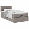 vidaXL Ottoman-Bett mit Matratze Taupe 100x200 cm Stoff