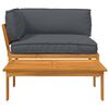 vidaXL Sofa Set mit Kissen Uni 2 pcs Anthrazit Massivholz Akazie