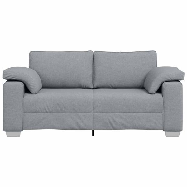 vidaXL Sofa 140cm Hellgrau Stoff