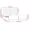 vidaXL Bettgestell ohne Matratze Dunkelgrau 160x200 cm Stoff