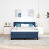 vidaXL Boxspringbett mit Matratze mit Kopfteil Blau 160 x 200 cm Stoff